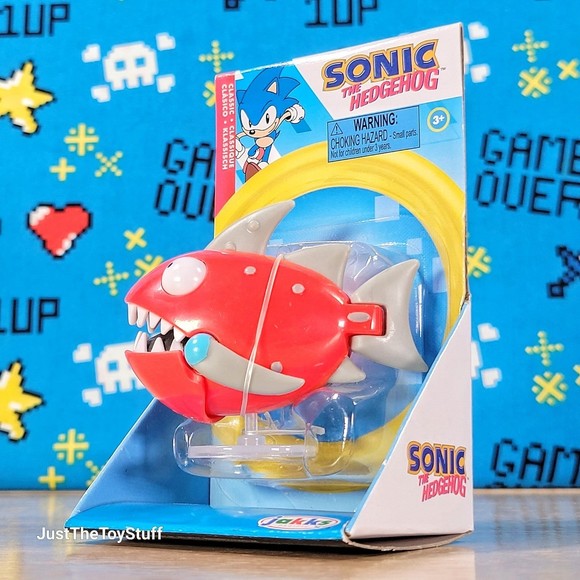 Jakks Pacific Sonic the Hedgehog Chopper 2.5" Collectible Video Game Figure New - Picture 6 of 11